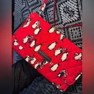Vera Bradley RFID Crossbody Wallet in Playful Penguins Pattern